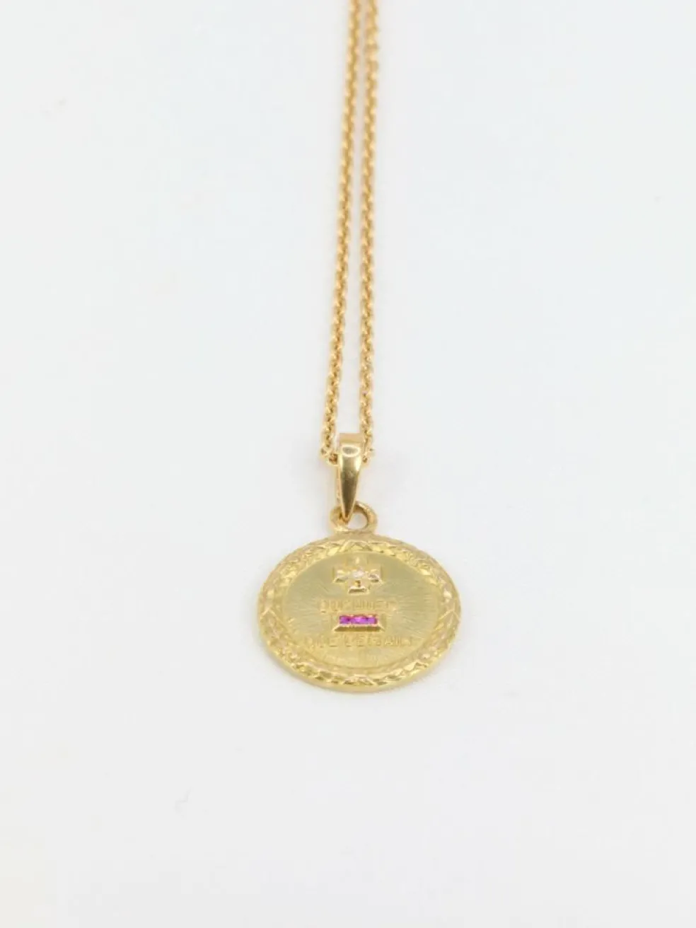 Augis - Médaille Amour diamant et rubis