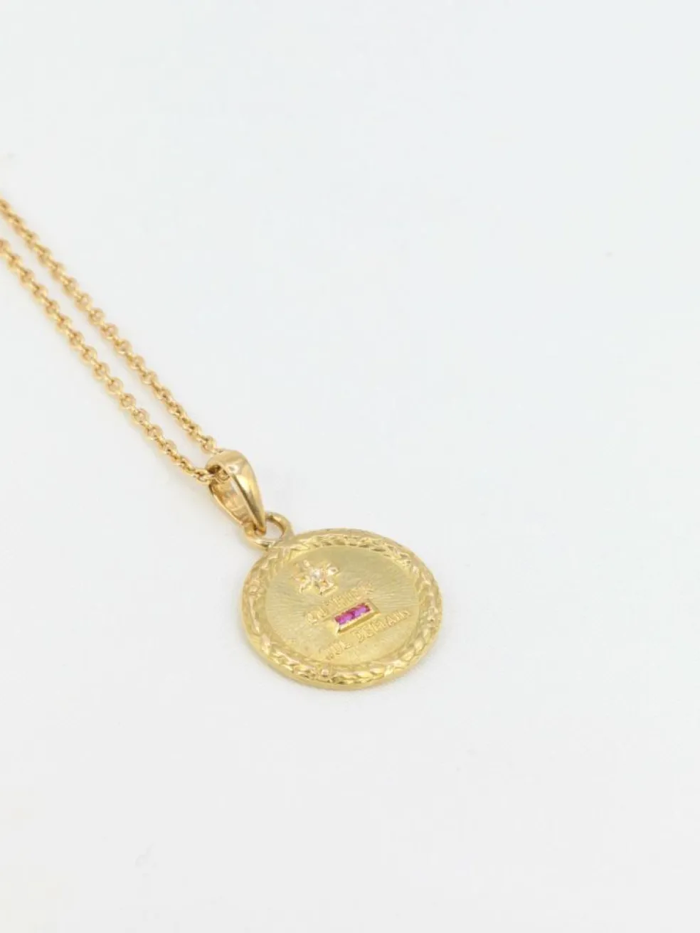Augis - Médaille Amour diamant et rubis