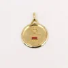 AUGIS - Médaille amour ronde or jaune diamant rubis