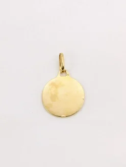 AUGIS - Médaille amour ronde or jaune diamant rubis