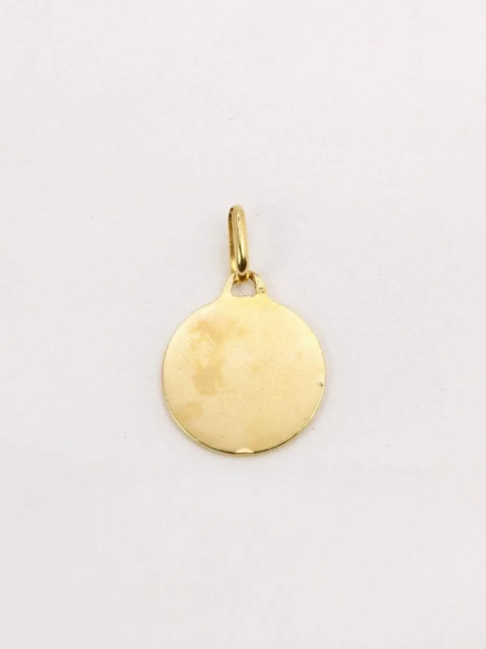 AUGIS - Médaille amour ronde or jaune diamant rubis