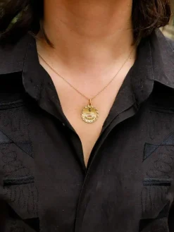 AUGIS - Médaille amour ronde or jaune rubis
