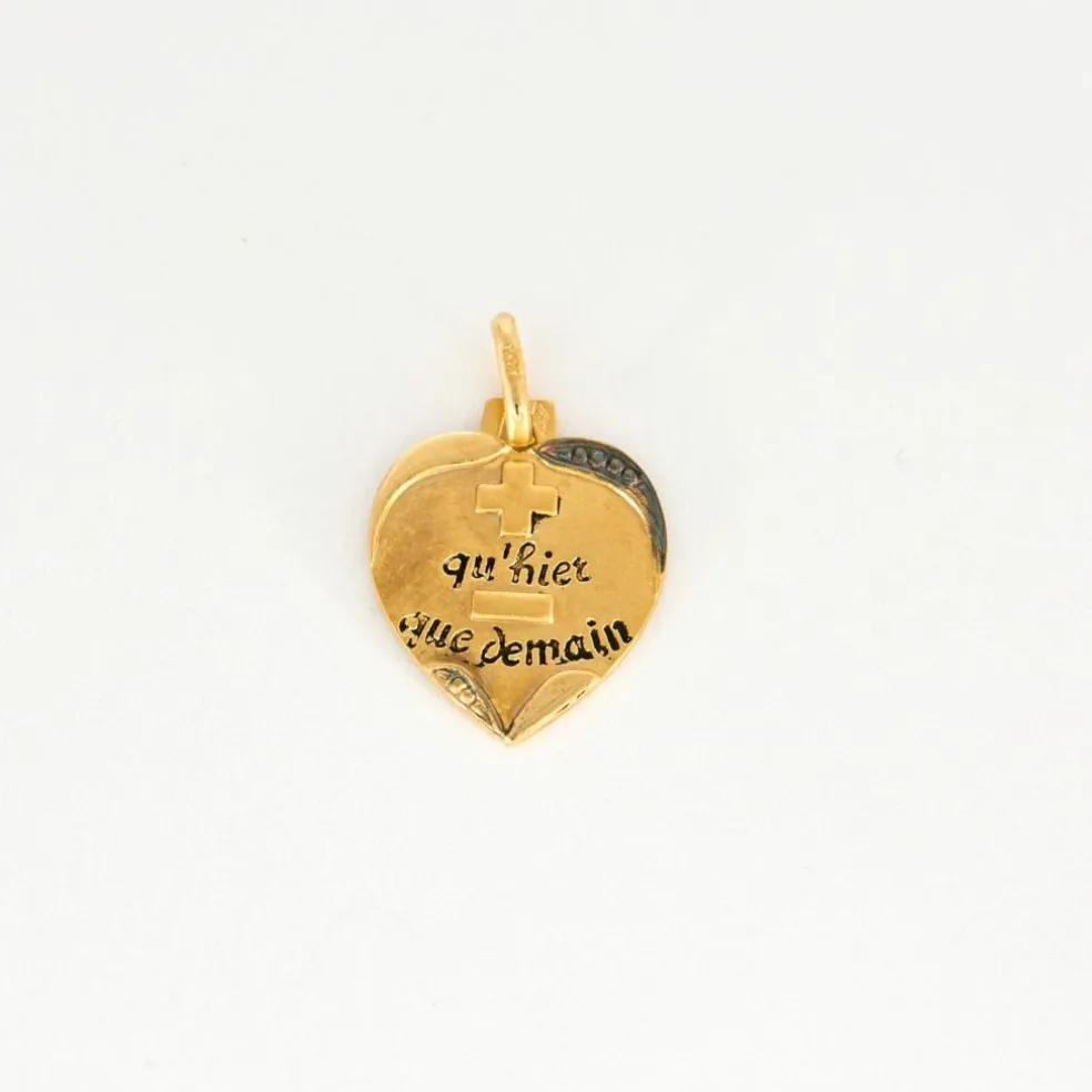 AUGIS - Médaille d'Amour cœur en or jaune