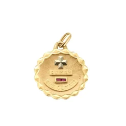 AUGIS - Médaille d’amour en or jaune et gris