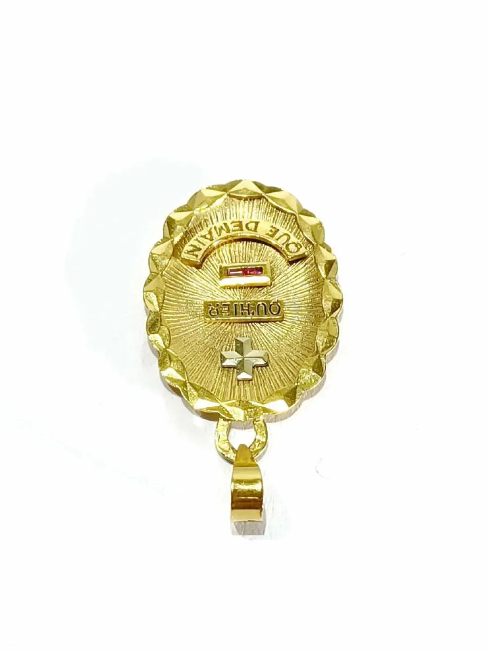 Augis - Médaille d'Amour en or jaune et rubis