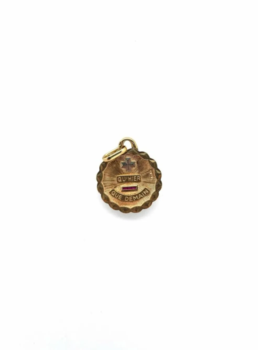 AUGIS - Médaille d'amour or jaune bordure torsadée