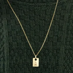 AUGIS - Médaille d'Amour pendentif or jaune, diamant et rubis synthétiques