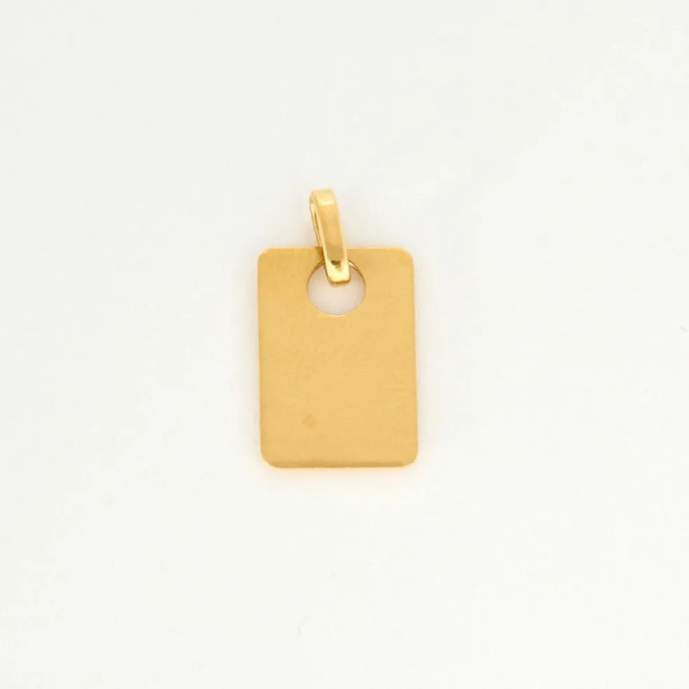 AUGIS - Médaille d'Amour pendentif or jaune, diamant et rubis synthétiques
