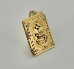 AUGIS - Médaille Livre or jaune, rubis