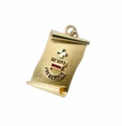 AUGIS - Médaille pendentif or jaune, rubis