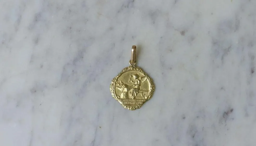 AUGIS - Médaille Religieuse d'Amour Ange Or Jaune