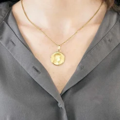 AUGIS - Médaille Vierge Marie or jaune