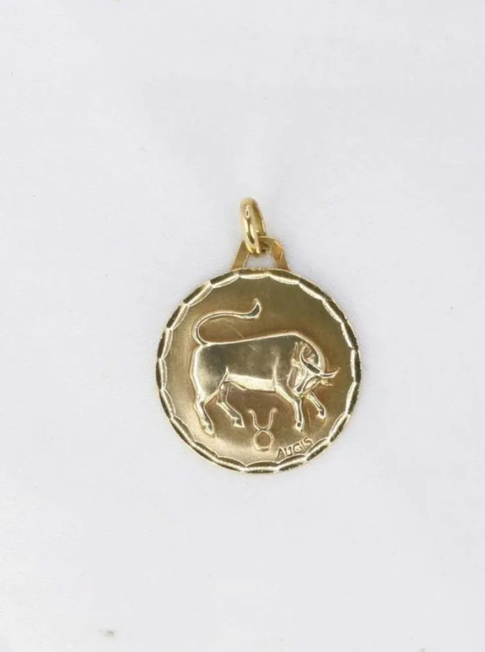 AUGIS - Médaille Zodiaque signe du taureau Or jaune