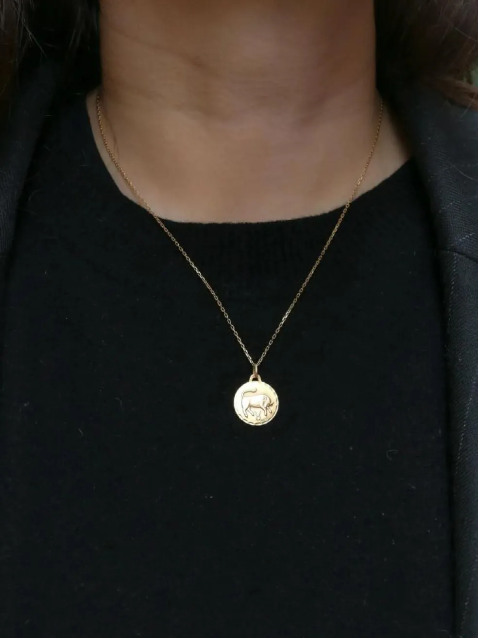 AUGIS - Médaille Zodiaque signe du taureau Or jaune