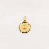 AUGIS - Mini Médaille amour or jaune diamant rubis