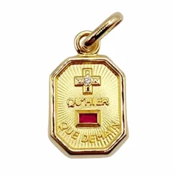 AUGIS - Pendentif médaille d'amour or "+ qu'hier - que demain" - L’Exclusive