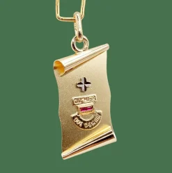 AUGIS - Pendentif médaille d'amour or "+ qu'hier - que demain" - L’Exclusive