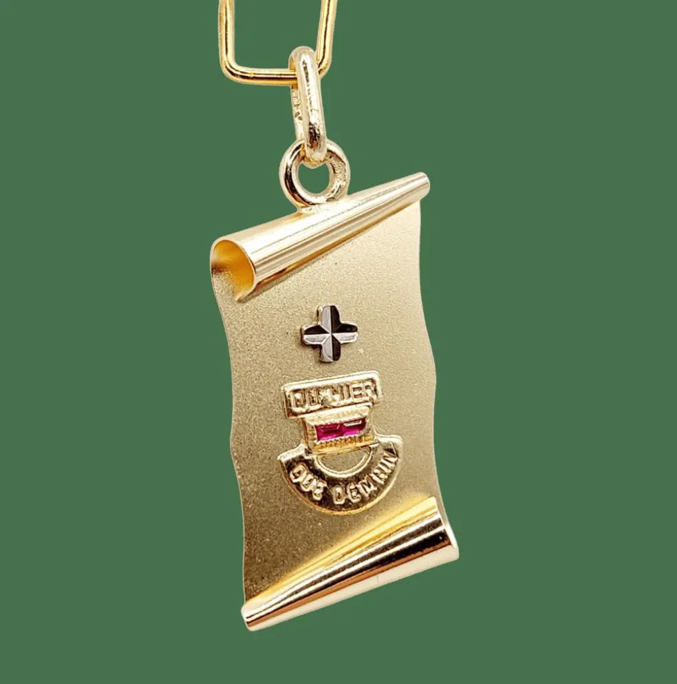 AUGIS - Pendentif médaille d'amour or "+ qu'hier - que demain" - L’Exclusive