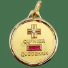 AUGIS - Pendentif médaille d'amour or "+ qu'hier - que demain" maison - L'Intemporelle