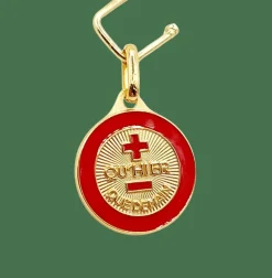 AUGIS - Pendentif médaille d'amour or jaune "+ qu'hier - que demain"- La Charmante Carmin
