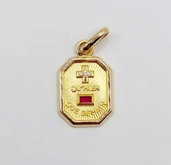 AUGIS - Pendentif médaille d'amour or "+ qu'hier - que demain" - L’Exclusive