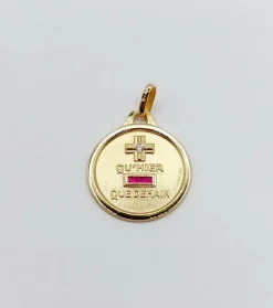 AUGIS - Pendentif médaille d'amour or "+ qu'hier - que demain" - L'Essentielle