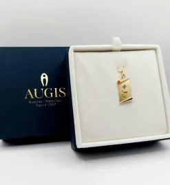 AUGIS - Pendentif médaille d'amour or "+ qu'hier - que demain" - L’Exclusive