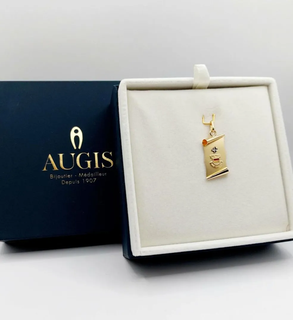 AUGIS - Pendentif médaille d'amour or "+ qu'hier - que demain" - L’Exclusive