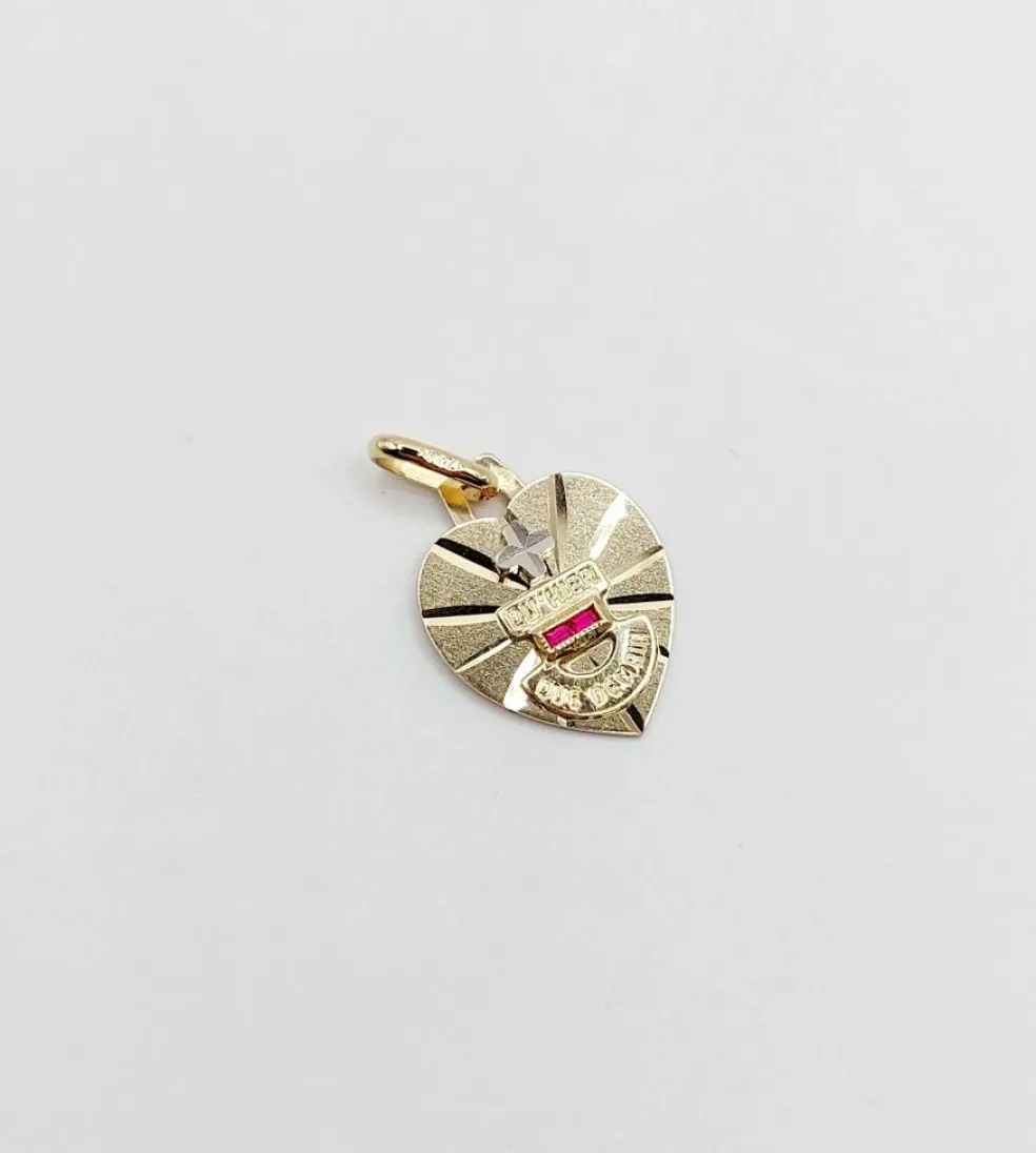 AUGIS - Pendentif médaille d'amour or "+ qu'hier - que demain" - L'Intemporelle