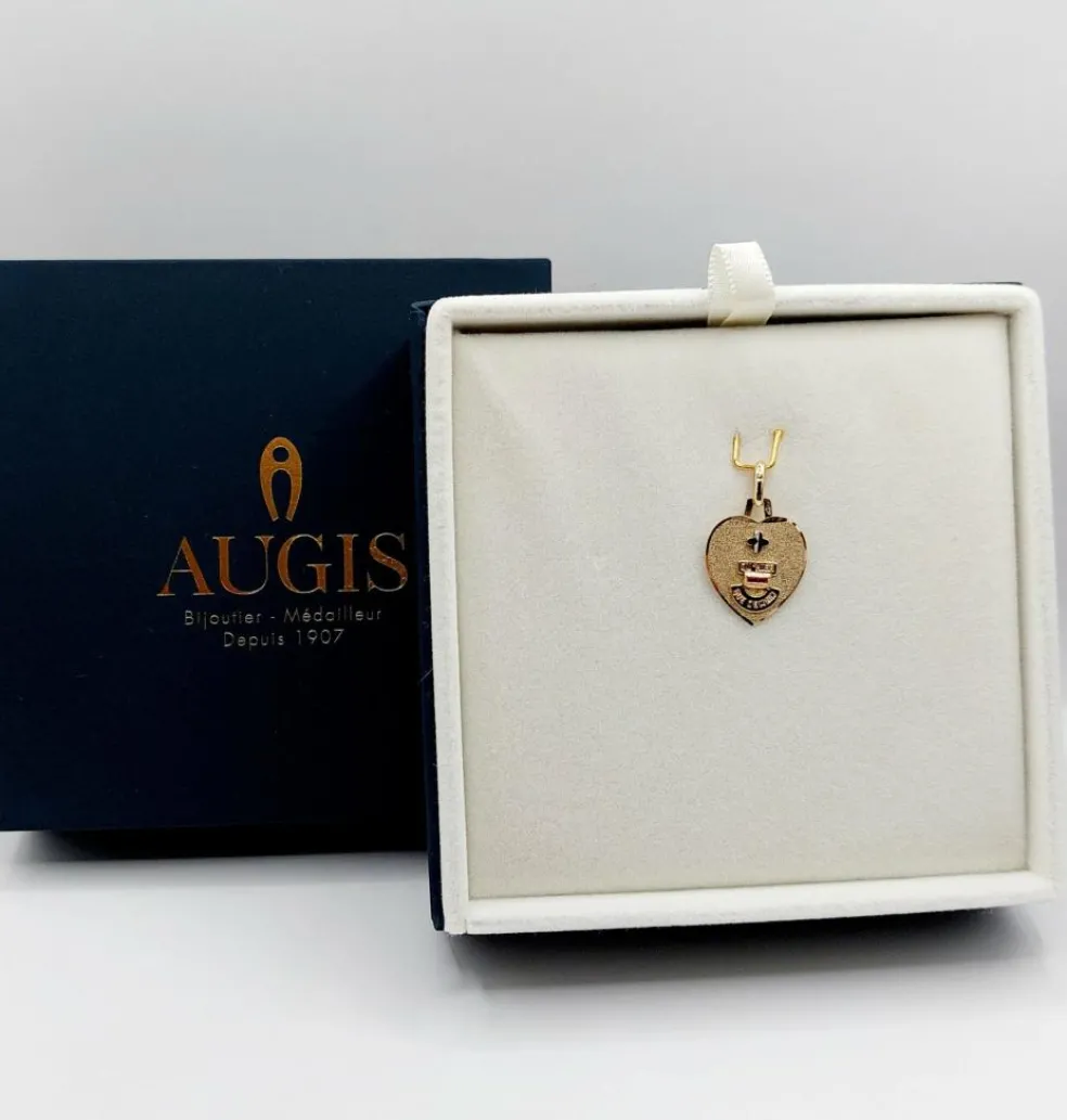 AUGIS - Pendentif médaille d'amour or "+ qu'hier - que demain" - L'Intemporelle