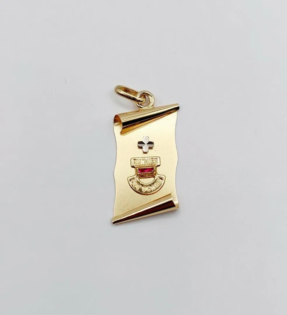 AUGIS - Pendentif médaille d'amour or "+ qu'hier - que demain" - L’Exclusive