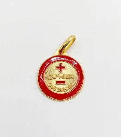 AUGIS - Pendentif médaille d'amour or jaune