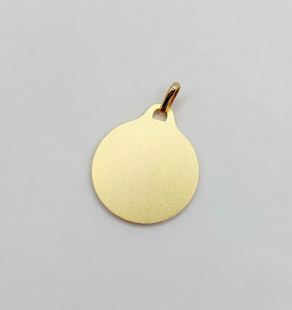 AUGIS - Pendentif médaille d'amour or "+ qu'hier - que demain" - L'Essentielle bleue