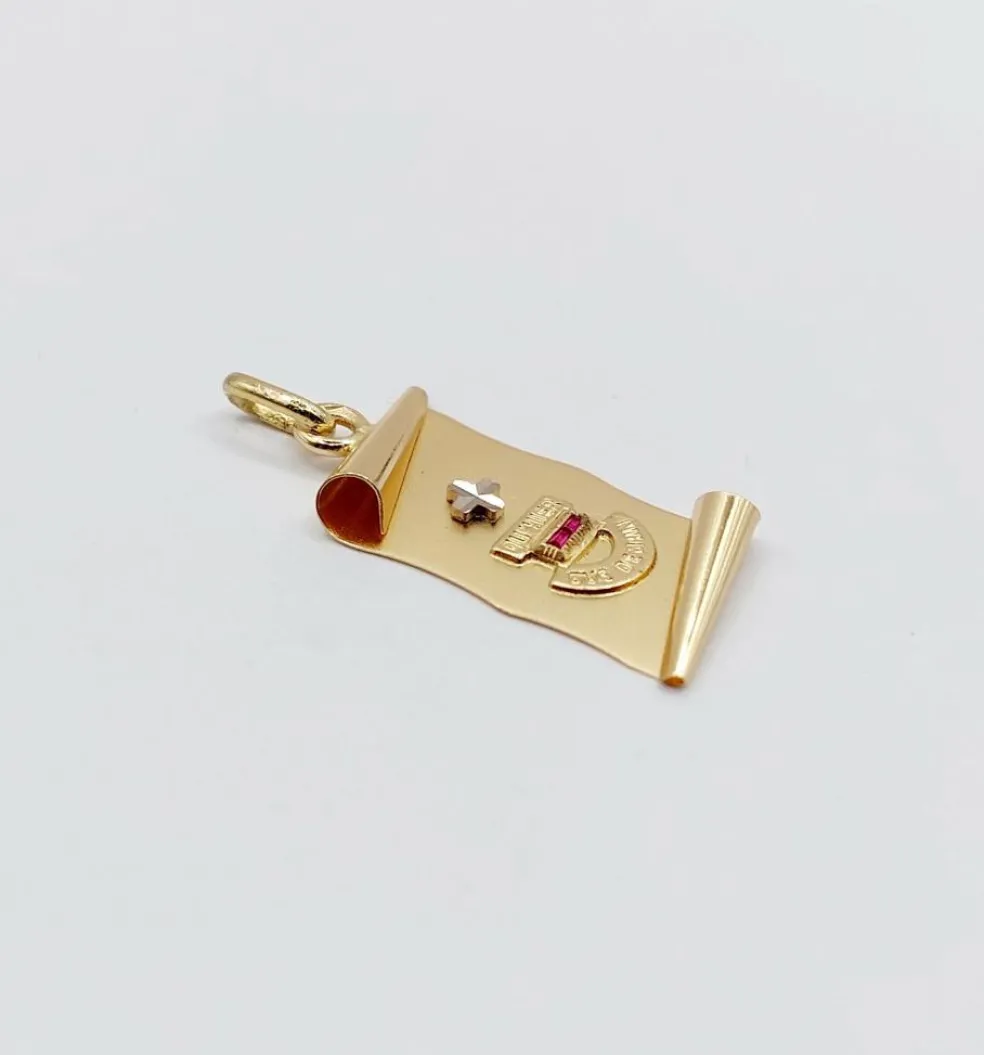AUGIS - Pendentif médaille d'amour or "+ qu'hier - que demain" - L’Exclusive