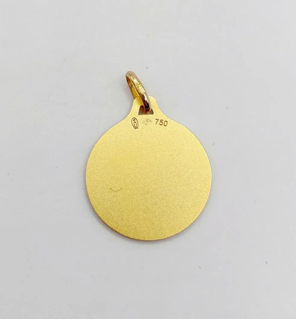 AUGIS - Pendentif médaille d'amour or "+ qu'hier - que demain" maison - L'Intemporelle