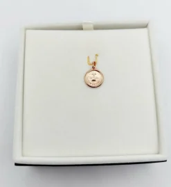 AUGIS - Pendentif médaille d'amour or rose 