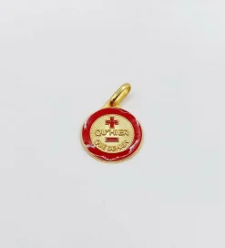 AUGIS - Pendentif médaille d'amour or jaune