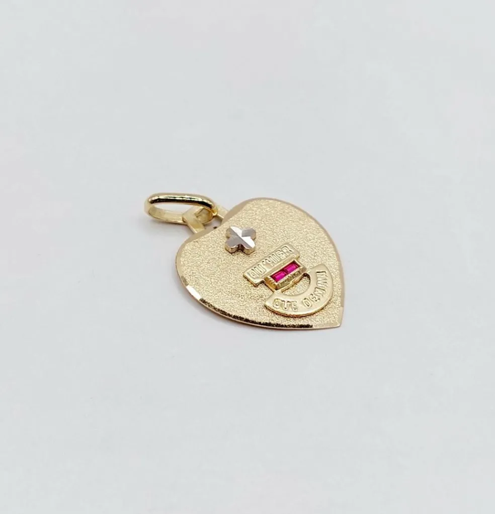 AUGIS - Pendentif médaille d'amour or "+ qu'hier - que demain" - L'Intemporelle