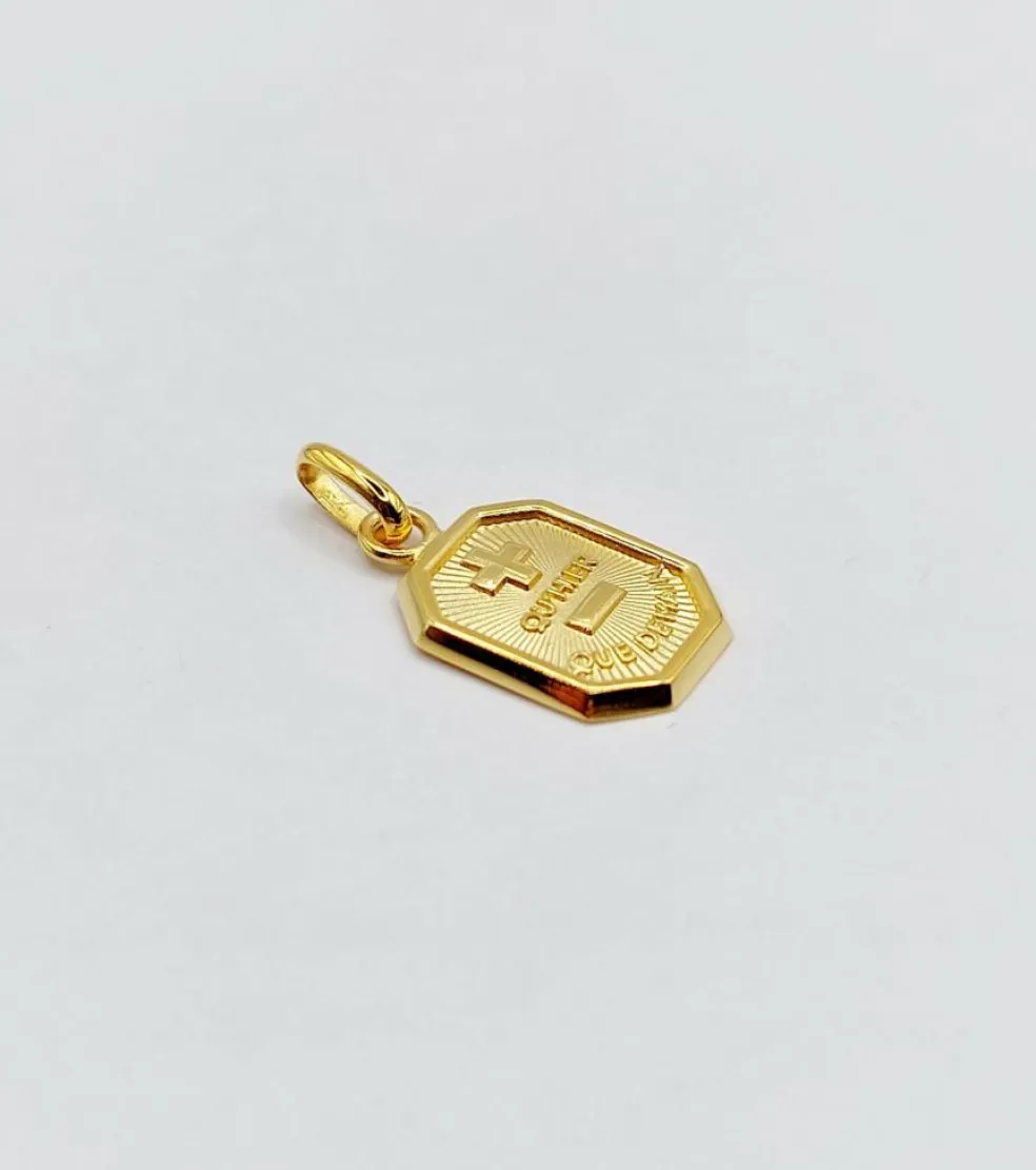 AUGIS - Pendentif médaille d'amour or "+ qu'hier - que demain"- L’Exclusive