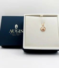 AUGIS - Pendentif médaille d'amour or rose 