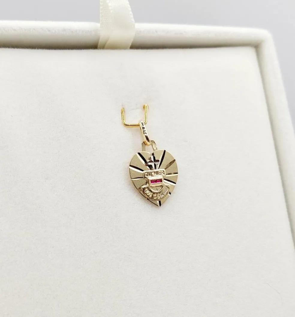 AUGIS - Pendentif médaille d'amour or "+ qu'hier - que demain" - L'Intemporelle