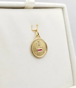 AUGIS - Pendentif médaille d'amour or