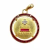 AUGIS - RARE Pendentif médaille d'amour Or Jaune Diamants et rubis calibrés