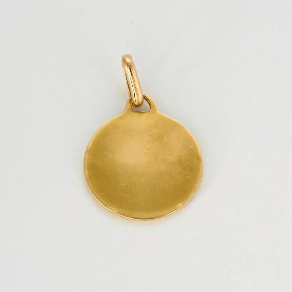 AUGIS- Ancienne Médaille d'Amour, or jaune et rubis