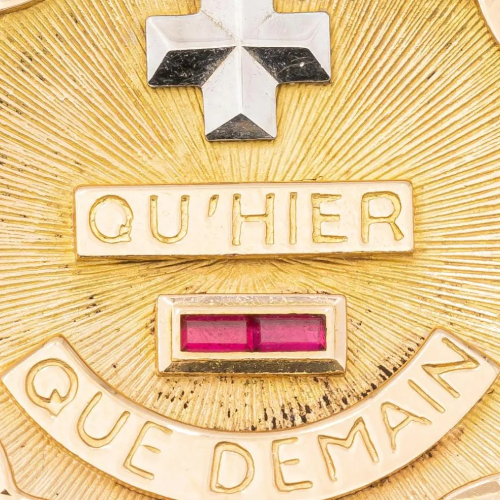 Augis Pendentif Médaille Médaille d'amour Or jaune Rubis