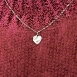 AUGIS-Médaille d'amour coeur rubis or blanc