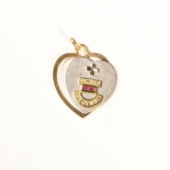 AUGIS-Médaille d'amour cœur rubis or jaune or blanc