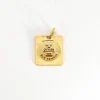AUGIS-Médaille d'amour rubis or jaune pointes de diamant