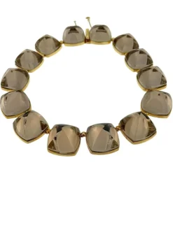 Baccarat - Collier or jaune et cristaux de fumée