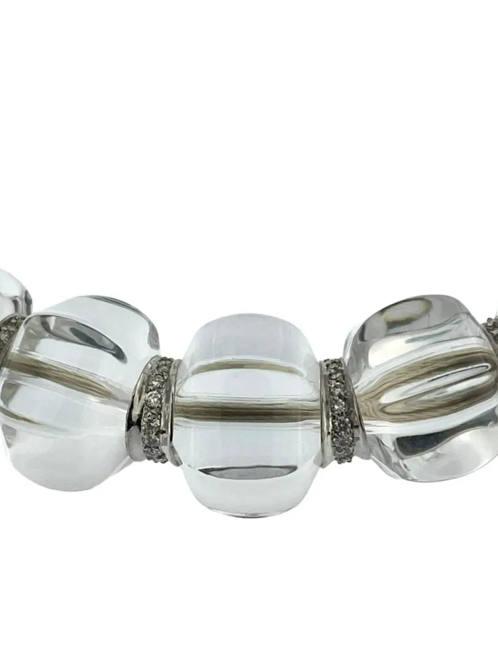 BACCARAT - Collier Sherazade or blanc cristal et diamants